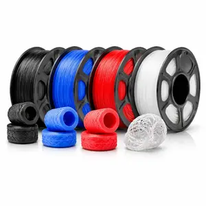 Tpu 95a Industrial Grade Flexible Filament 1.75mm 1kg Four Roll Set, High Elasticity Wear Resistance for Shock Absorption Structures and Robot Joint Printing
