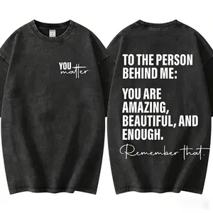 Letter Print T-shirt, Short Sleeve Crew Neck Casual Top for Summer & Spring, Women's Clothing