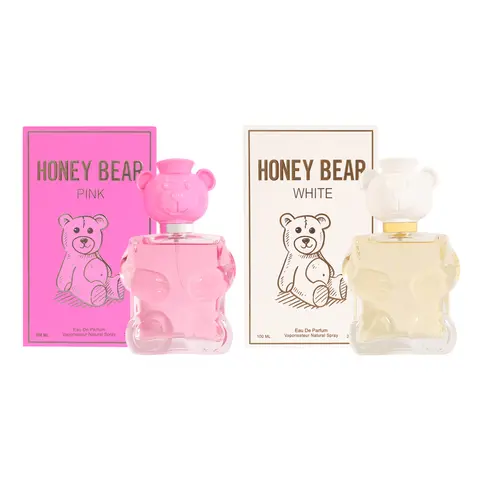 Women's Perfume Bundle - Honey Bear Pink & White Perfume for Women Eau de Parfum 100ml