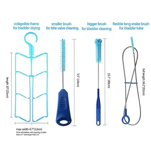 Water Hydration Bladder Cleaning Brush Kit Plastic Outdoor Drinking Water Bag Cleaner Camp Hiking Cooking Supplies