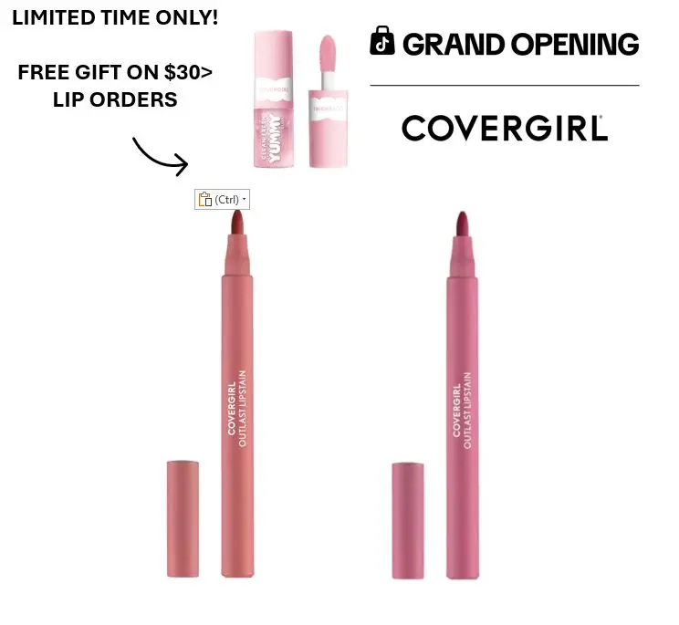 COVERGIRL Contour + Stain Bundle: Outlast Lipstain Duo Cosmetic Lipstick