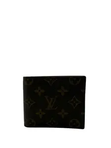 Pre-owned Louis Vuitton COATED CANVAS Small Leather Goods MONOGRAM BIFOLD MEN WALLET