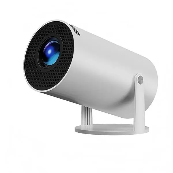 2025 latest upgrade: portable projector with Bluetooth Wi-Fi 6, 4K 1080P 180° rotatable portable projector with zoom screen 30-130" movie projector suitable for laptops, smartphones, and PCs. White Audio Connection Wireless