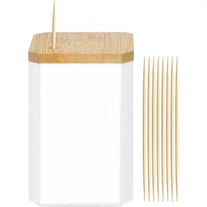 Toothpick Holders 1 Pack with 600 Picks,Round Toothpicks Double-Side Point for , Pick,Appetizers, Fruits,Olive&DIY Craft.