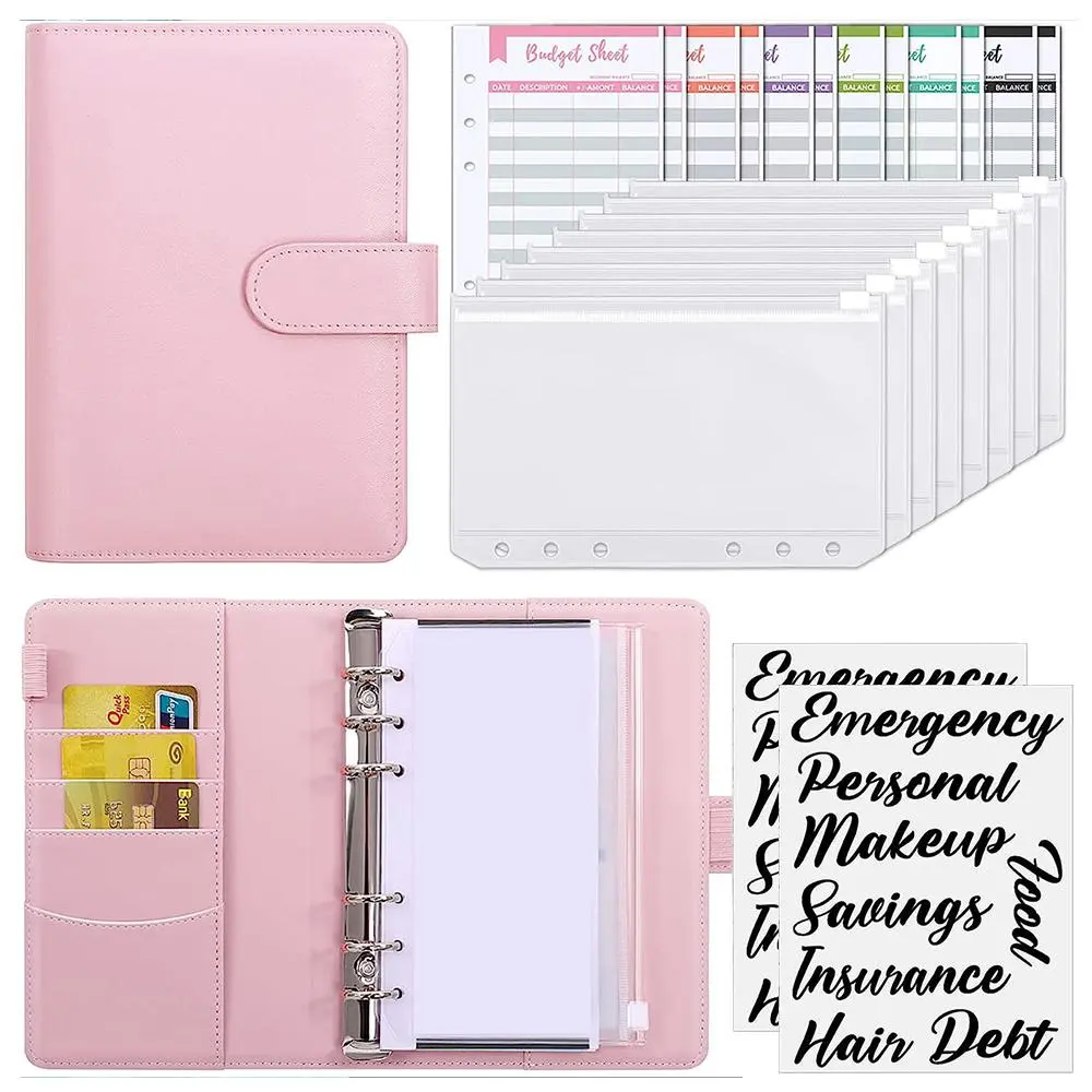 Budget Binder with Zipper Envelopes & Expense Budget Sheets, Money Binder with Cash Envelopes for Budgeting and Saving Money, Budget Planners, Office Stationery & Supplies