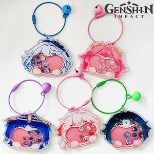 Game Genshin Impact Furina Wanderer Balladeer Xiao Cosplay Keychain Unsiex Acrylic Keyring Key Chain Pendant Accessory Prop Gift