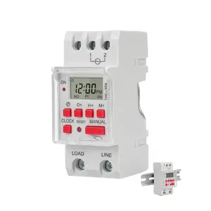 Zettic THC-30A 110V 30A Digital Programmable Timer Switch, 7-Day Weekly LCD Time Relay, DIN Rail Mount with Protective Cover for Industrial Lights, Pumps, and Agricultural Equipment