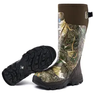 TruDave Hunting Boots for Men, Waterproof Rubber Boots with Steel Shank, 5mm Neoprene Camo Insulated Durable Outdoor Footwear