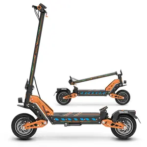 DT10 Dual Motor Off Road Scooter for Adults 43MPH 49-Mile Range 3300W Peak 10-Inch Tires UL2272 Certified Lightweight Aluminum Alloy Frame Foldable for Easy Storage and Transport