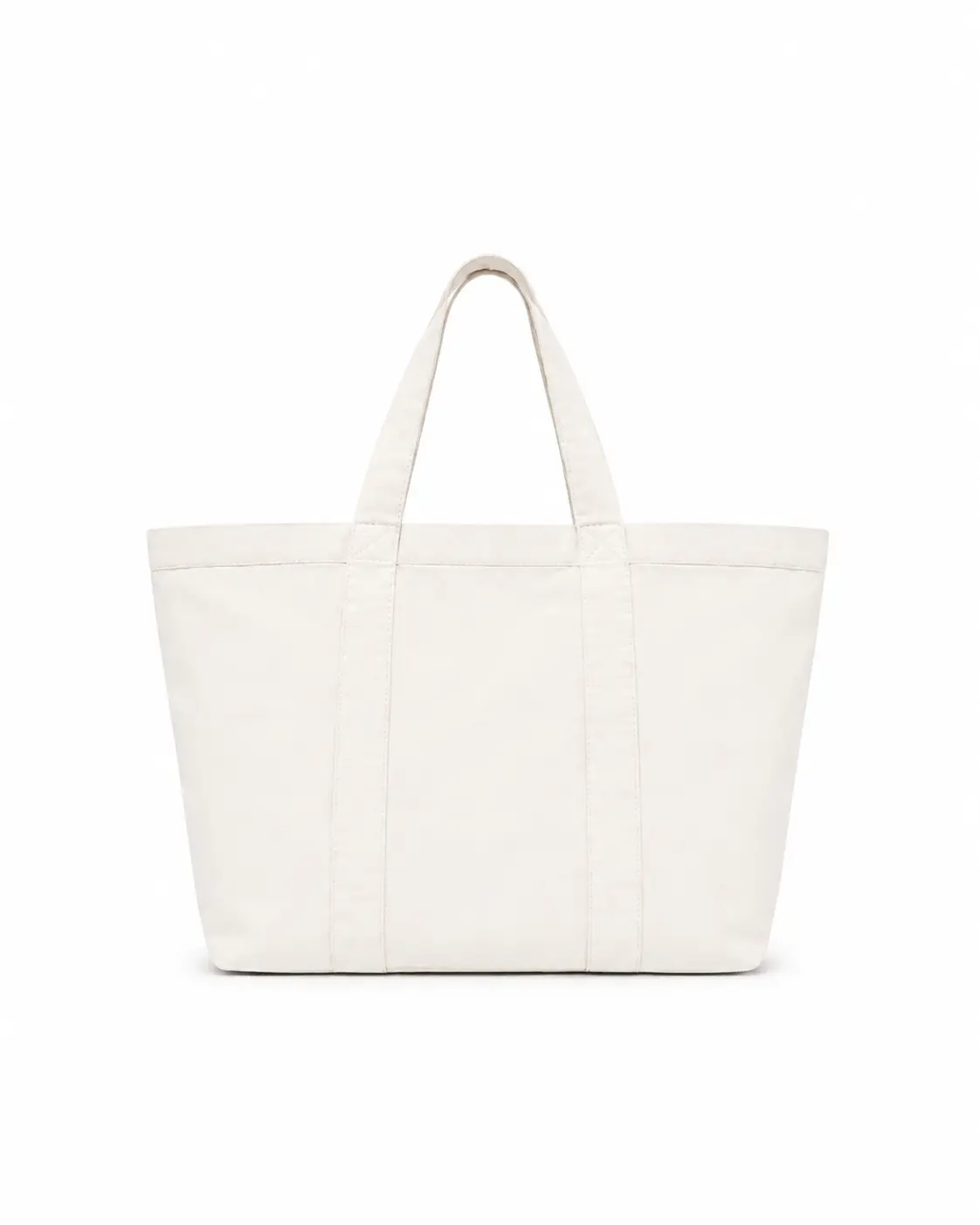 Unmarked Cream Oversized Tote Bag