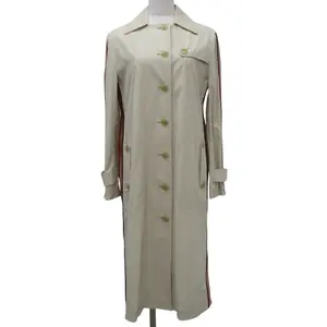 Pre-owned Tory Burch Others Small Leather Goods Side Line Long Trench Coat