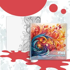 Nature Themed Art Coloring Book, 1 Count 32 Pages Abstract Pattern Painting Book, Suitable for Home Campus Leisure Entertainment  Activities