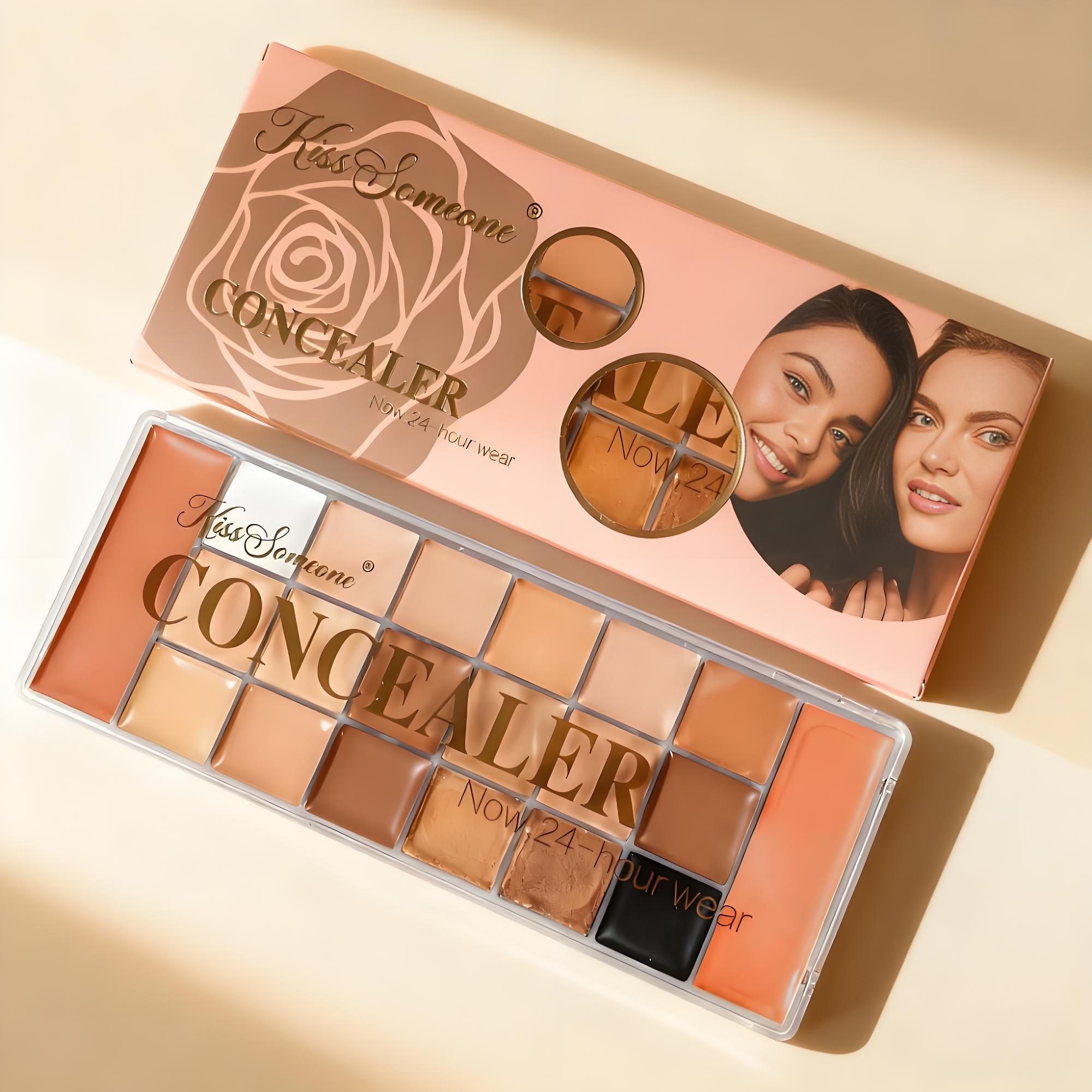 Multicolors Concealer Palette Full Coverage Color Corrector Kit – Dark Circles, Acne, Blemishes, Contour & Highlight, Waterproof Long Lasting 24H Cream Makeup for All Skin Tones Beginners & Pros