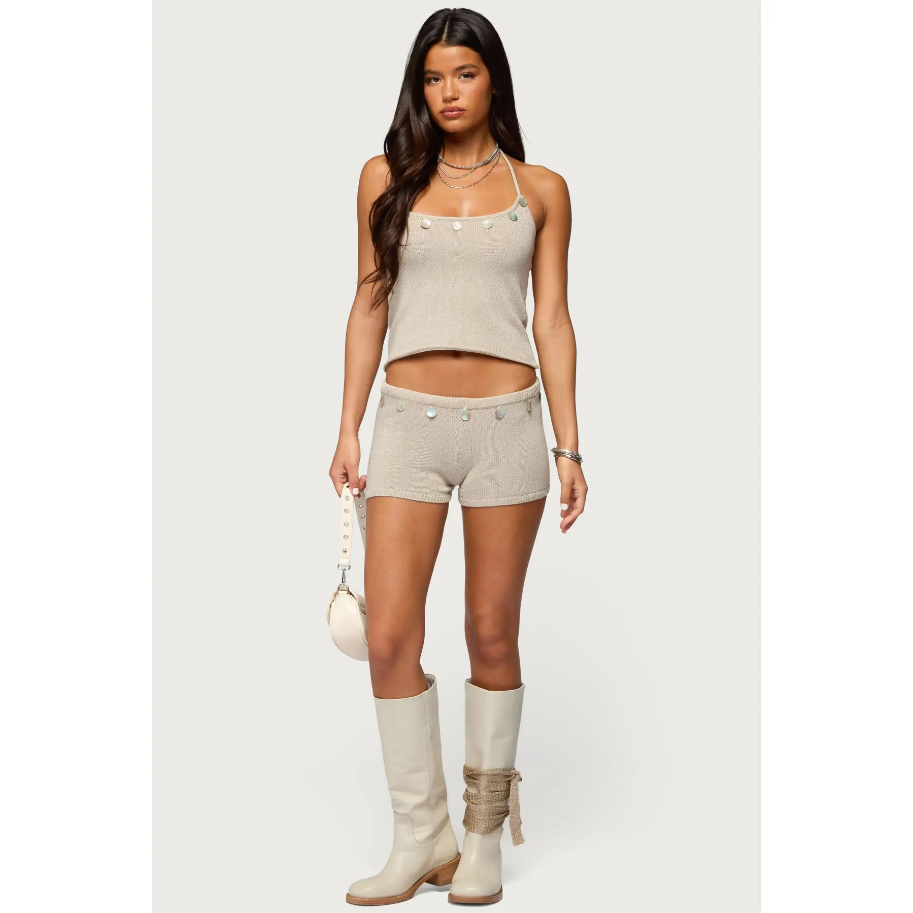 Nicca Iridescent Knit Shorts