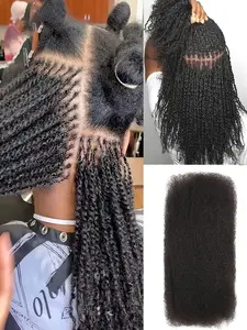 Kinky Curly Human Hair 30g/pcs, Unprocessed Brazilian Afro Kinky Bulk, Remy Hair Bundles for Braiding, Braiding Friendly, Natural Look