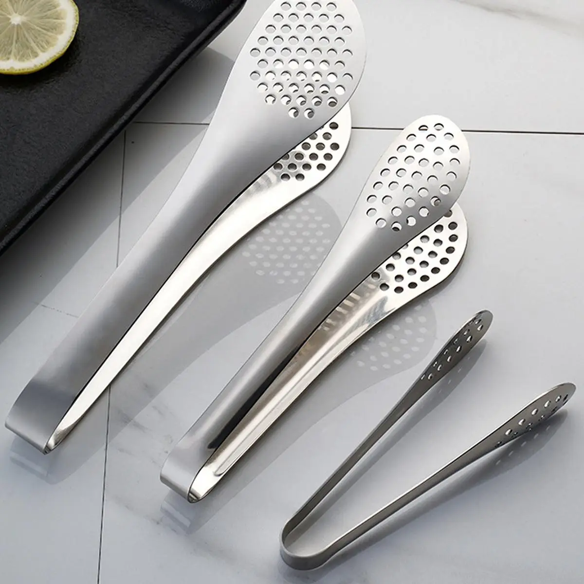 Multipurpose Stainless Steel Food Tongs (1 Count), Multifunctional Food Tongs, Kitchen Cooking Tongs, Cooking Utensils for Home Kitchen, Kitchen Gadge