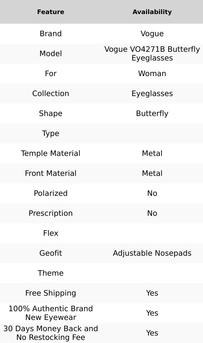 Vogue VO4271B Butterfly Eyeglasses