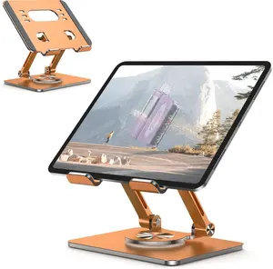 Foger Cellphone Stand Tablet Stand for iPad Holder, Adjustable Tablet Holder for Desk, Foldable Portable Monitor Stand Compatible with 4-16" Tablets Such as Kindle, Switch, iPad Pro/Air/Mini