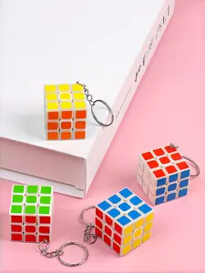 Keychain Mini Cube Puzzle Toy, Beginner-Friendly Three-Step Magic Cube, Educational Gift for Kindergarten Children