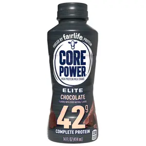 Core Power Elite High Protein Shake with 42g Protein by fairlife Milk, Chocolate, 14 fl oz Single