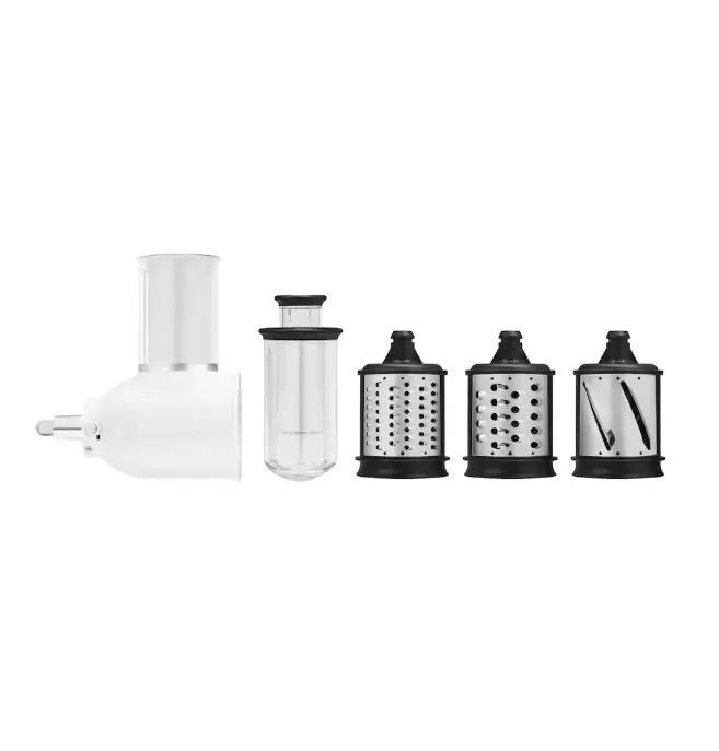 Fresh Prep Slicer Shredder Attachment for KitchenAid Stand Mixers, White, Mixer Attachment, Food Slicer, Vegetable Shredder, Cheese Grater, Kitchen Tool, Mixer Accessory Blade Stainless