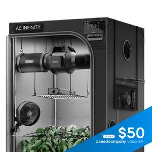 AI Grow Tent System 3x3, Integrated Controls with Dynamic AI, 3-Plant Kit