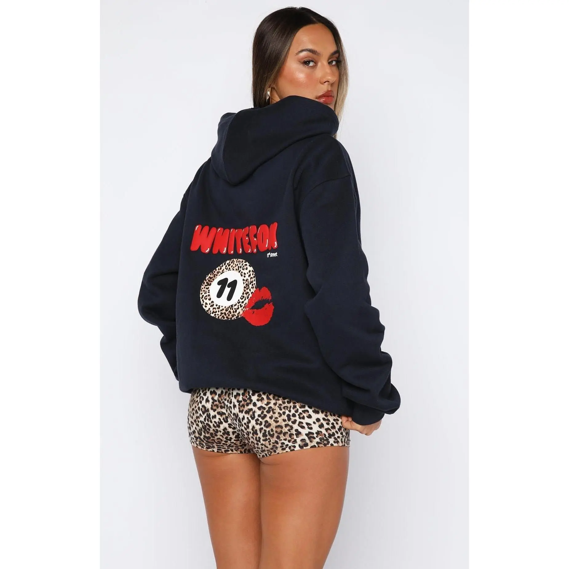 11th Street She's So Lucky Oversized Hoodie Blueberry Twist