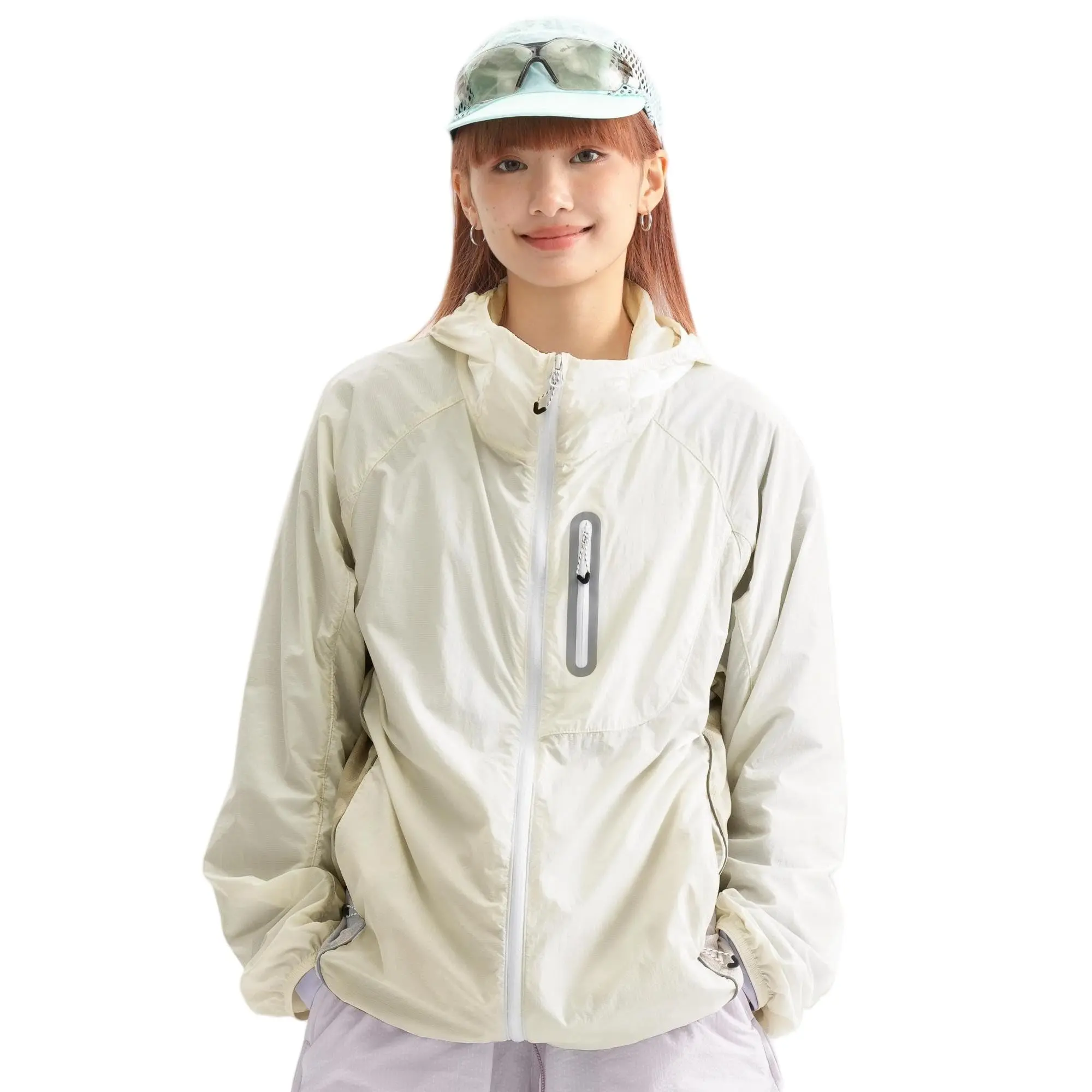 BLACKARMADA Lightweight Sun Protection Windbreaker Jacket with Reflective Design for Outdoor Activities, Unisex