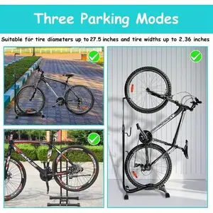 Bicycle Rack,Bike Storage Rack for Garage Home,Freestanding Gravity Bike Stand, Adjustable Vertical Bicycle Holder for Indoor Outdoor,Bike Hanger Floor Parking Cycle Organizer