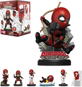 YuMe Deadpool Action Series Hero Box - Blind Box (1 Pack) 2" to 4" Collectible Toy Figurines, Marvel Superhero Movie Inspired Toy Figure Set, Fun Gifts for Adults, Boys, Girls, and Kids Ages 14+