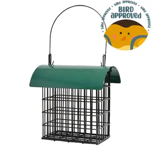 Deluxe Double Suet Cage Bird Feeder - Green