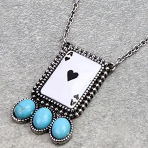 Western Ace of Spade Necklace