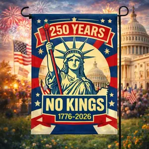 250 Years No Kings Garden Flag 1776–2026 Patriotic Liberty Flag, Statue of Liberty Independence Anniversary Yard Decor, American Freedom Outdoor Banner