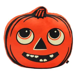 Creepy Co. Beistle JACK O LANTERN PILLOW Plush Cushion Halloween Pumpkin