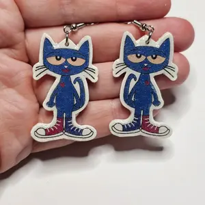 Pete the Cat Dangle Earrings