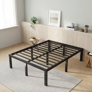 Queen Bed Frame, 14 Inch Metal Platform Bed Frame Queen Size with Storage Space Under Bed, Heavy Duty Steel Slat Support, Easy Assembly, No Box Spring Needed