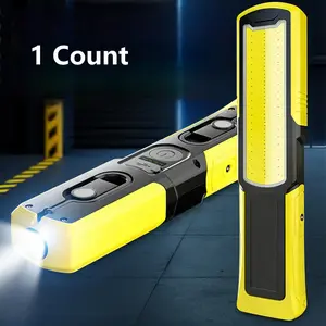Portable LED Work Light with Magnetic Hook, Rotatable Stand, Warning Lamp, Car Repair Emergency Lighting, Rechargeable Batteries Included