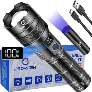 Rechargeable Flashlights 1000000 High Lumens, Long Range 5000ft, Super Bright LED Flashlight USB C, High Powerd Multi-functional Heavy Duty Strong Flash Light High Beam, For Emergency Security Camping