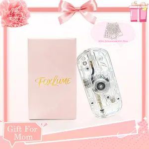 Mother's Day Gift-[Without gas] Rotating Relax Toy & Cute Transparent Creative Windproof Lighter, DIY stickers Available, Refillable, Flame Adjustable, Trendy &Fashionable Accessory, Unique&Practical Gift For Ladies,Party Activities