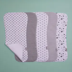 5 Pack 4-Layer Muslin Baby Burp & Feeding Cloths – Soft, Breathable & Absorbent Towels for Newborns, Boys & Girls, Spit-Up, Nursing & Drool Care