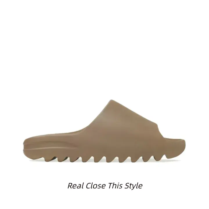Khaki open toe platform slides, jagged anti-slip sole & soft EVA for indoor shower beach daily outdoor use