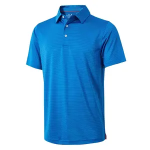 Golf Shirts for Men Dry Fit Performance Casual Collared Mens Golf Polo Shirts Moisture Wicking 4 Way Stretch Mens Short Sleeve Striped Polo Shirts for Men XXL