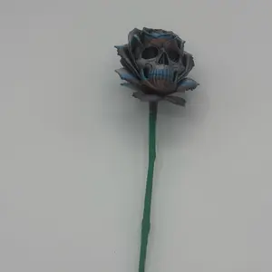 3D Printed Skull Rose Decor - Unique Gothic Art for Home & Office Decorations