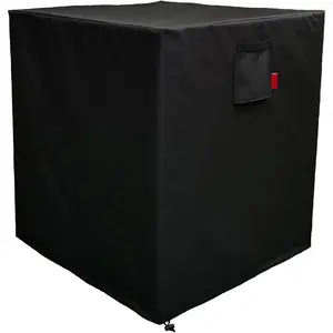 24"x 24"x 30" Air Conditioner  for Outside Units,  Outdoor Central AC , Heavy Duty Weather Resistant 600D Hvac , Winter Windproof Design Square Black