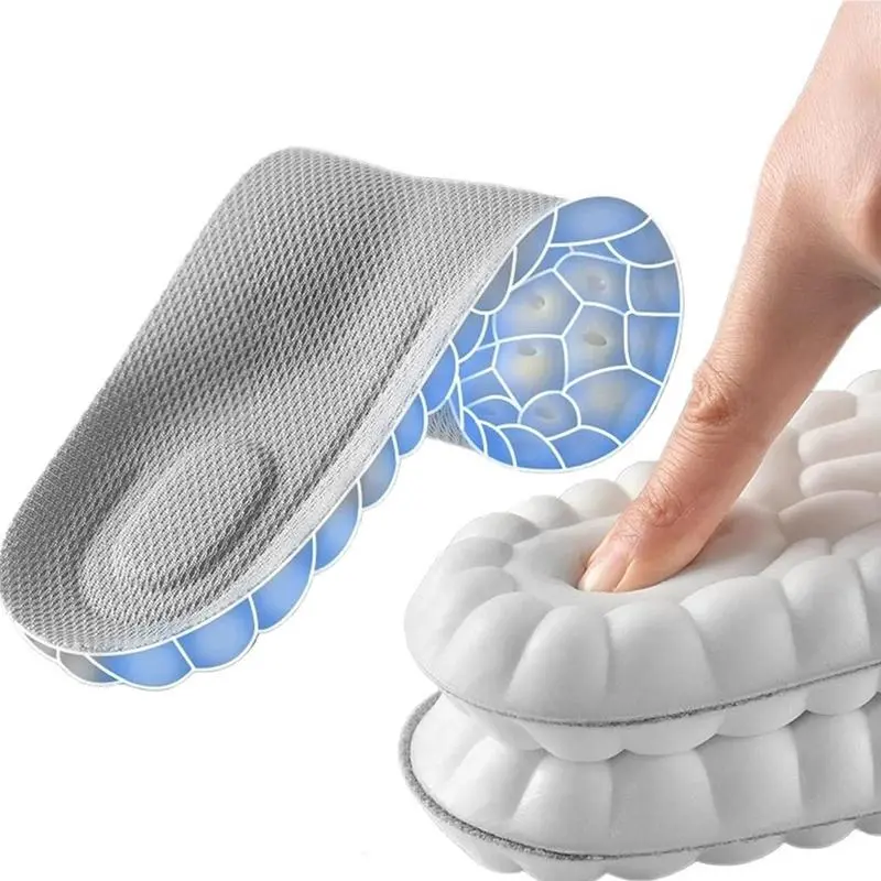 Memory Foam Orthotic Insoles for Men and Women, Shock Absorbing Cushioned Inserts with Arch Support and U-Heel for Pain Relief, Shock Absorbing Insoles