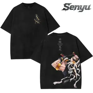 Sound Hashira Tengen Uzui v5 Demon Slayer Kimetsu No Yaiba Anime Double Printed Acid Washed Top men's graphic tees streetwear fantasy T-Shirt merch unisex gift  Vibe Stylish Classic Tropical Shortsleeve Operator Menswear Crewneck Casual