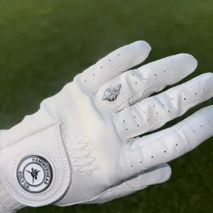 Hammerhead Golf Co. Premium Women's Golf Glove - Cabretta Leather, Magnetic Ball Marker, Ring Finger Cutout, Tailored Fit for Comfort & Performance