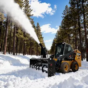 LANDY Attachments 72" Skid Steer Hydraulic Mounted Snow Blower , Direct Drive Hydraulic Auger Snow Blower for Snow Removal and Debris Clearing, 72 In, Freeze-Free