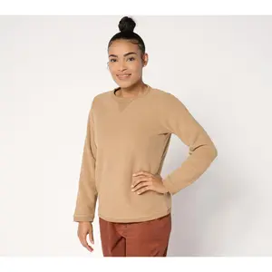 Denim & Co. Chenille Fleece Long-Sleeve Sweatshirt