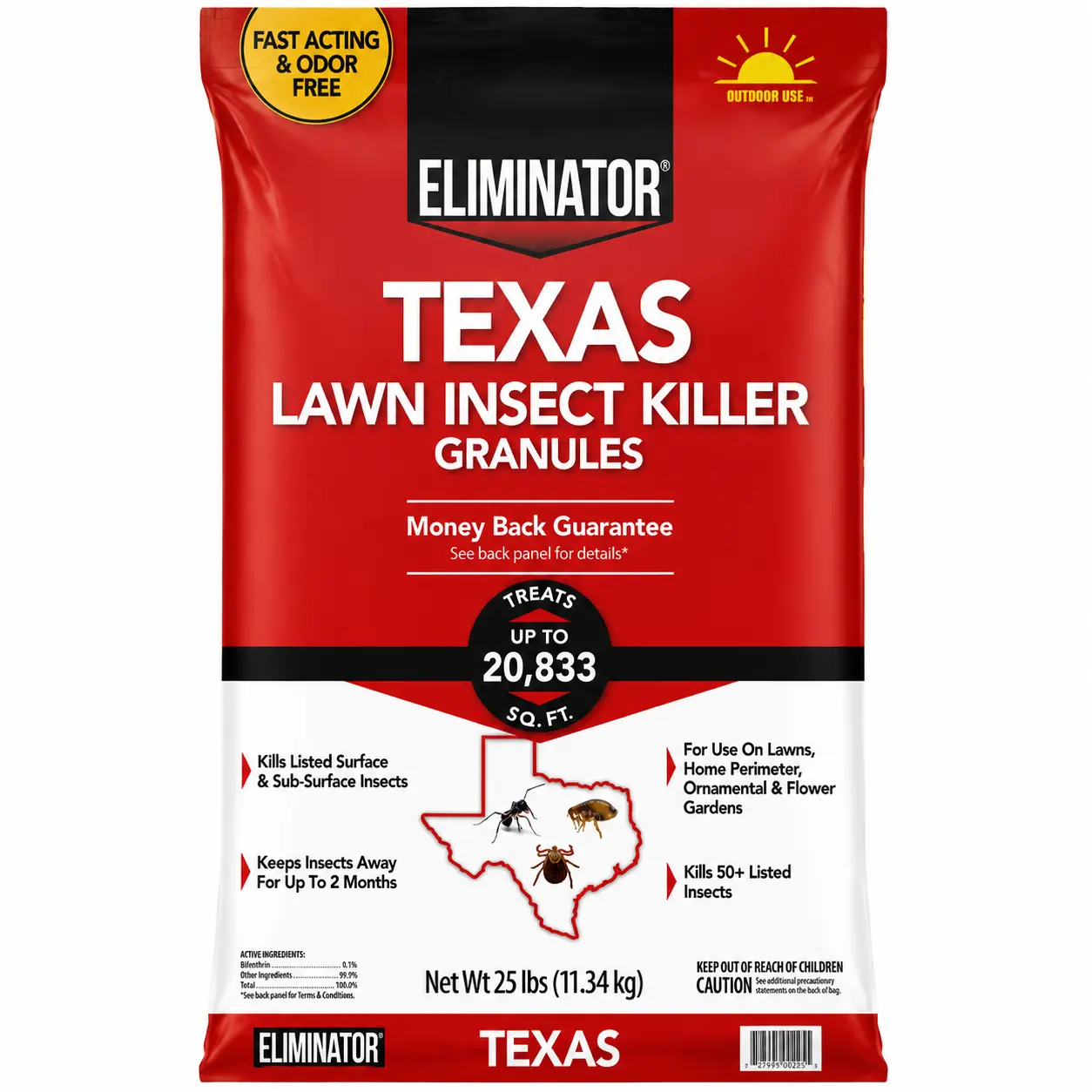 Outdoor Lawn Insect Killer Granules, 25 lb Broad-Spectrum Pest Repellent for Yds & Gardens Protection, Controls Ants, Fleas, Ticks & Lawn Insects, Covers Up to 20,833 Sq. Ft., Pest Repellent Solutions